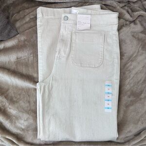 NWT Lauren Conrad Light Cream High-Rise Trousers